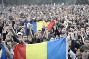 Многотысячная акция протеста в Кишиневе 