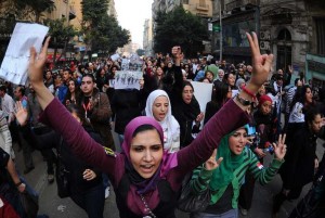 Women protest in Cairo